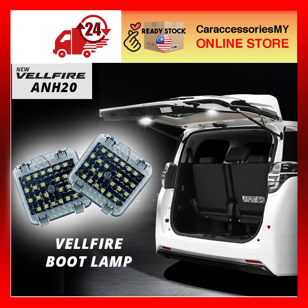 Toyota Alphard Vellfire ANH20 Rear Bonnet LED Lamp One Touch ON OFF Switch LED Luggage Light Lampu Belakang