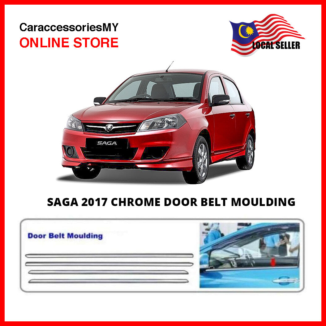 Proton Saga 2016 - 2022 Chrome Door Belt Moulding Window Trim 4 pcs saga accessories