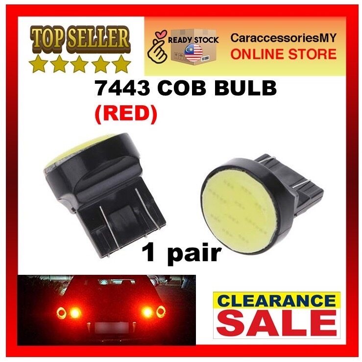 2pcs T20 7443 W21W 12V COB LED Car Reverse Backup Light Stop Lamp car light bulb headlamp replacement headlight