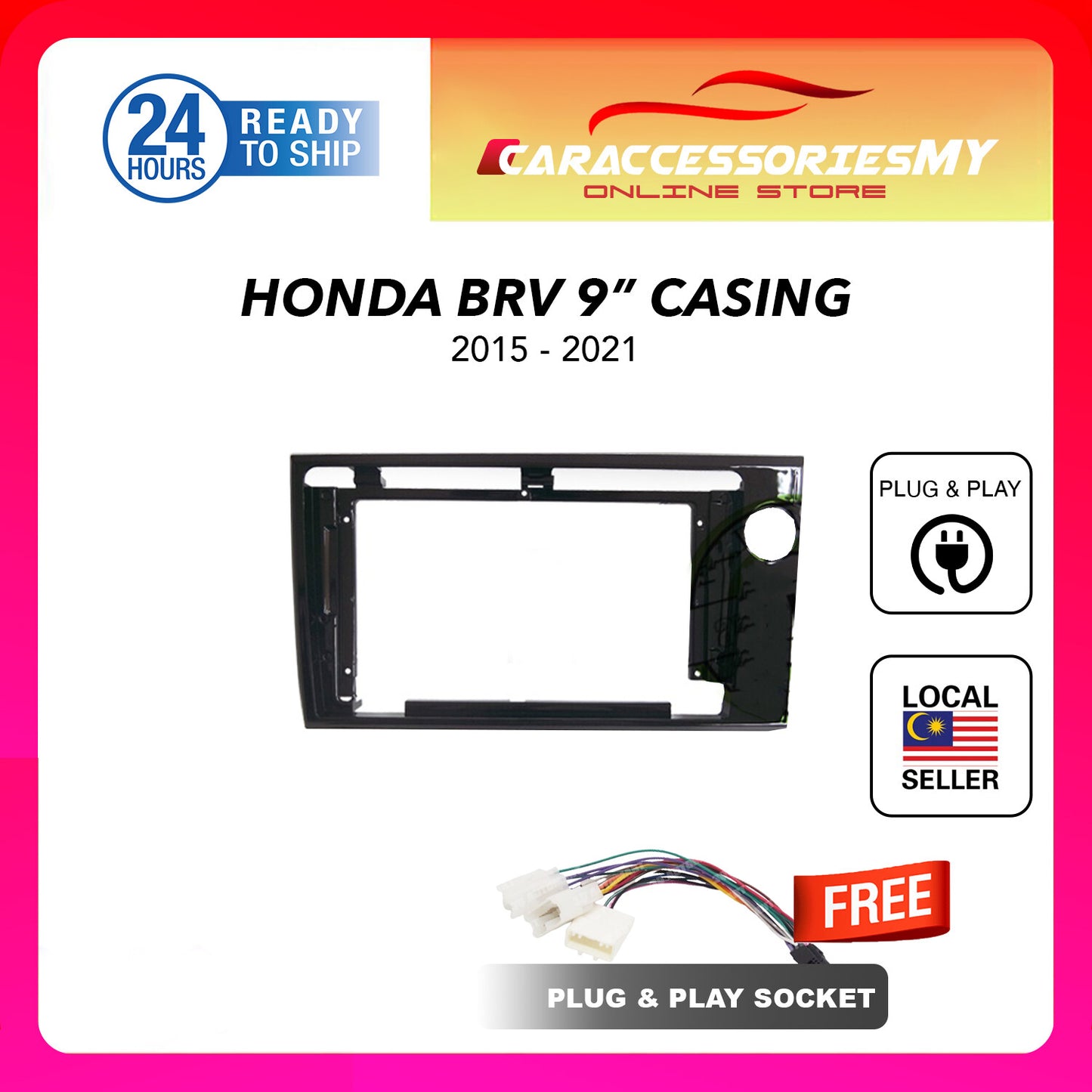 Honda BRV 9 inch car Android Player casing with socket plug and play