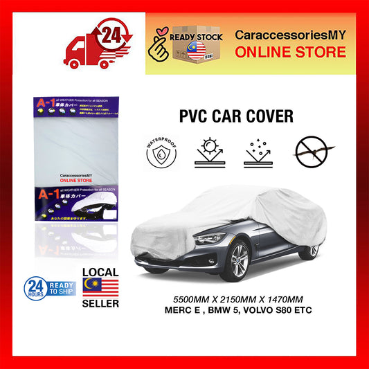 PVC car cover mercedes bmw volvo waterproof sunproof birddrop penutup kereta Protection Kain Tutup Kereta 车盖布防雨防晒