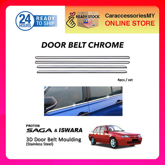 Proton Iswara/ saga Chrome door belt moulding trim window 4pcs saga accessories