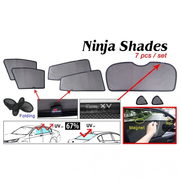 Subaru XV 2018 Magnetic Ninja Sun Shades (7pcs/set) UV block xv accessories