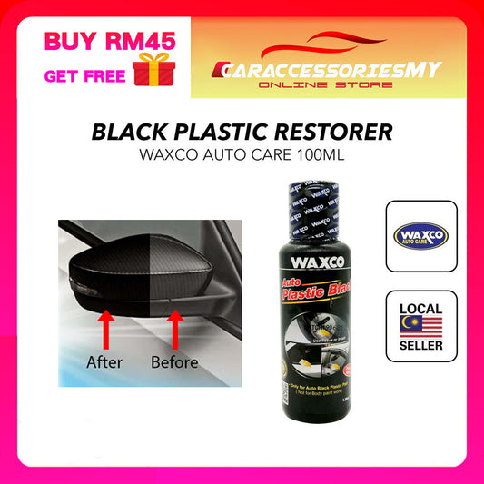 WAXCO Black Auto Plastic Colour Restorer Rubber Black Restore Trim Kereta kembalikan warna plastik Kilat plastic coating