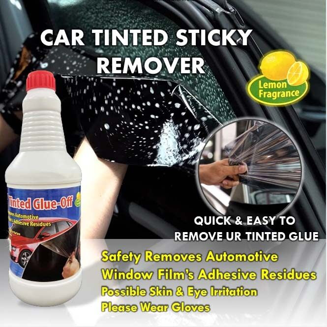 WAXCO Tinted Glue Off W series window film adhesive sticky remover 黑纸车镜隔热膜 tint glass film