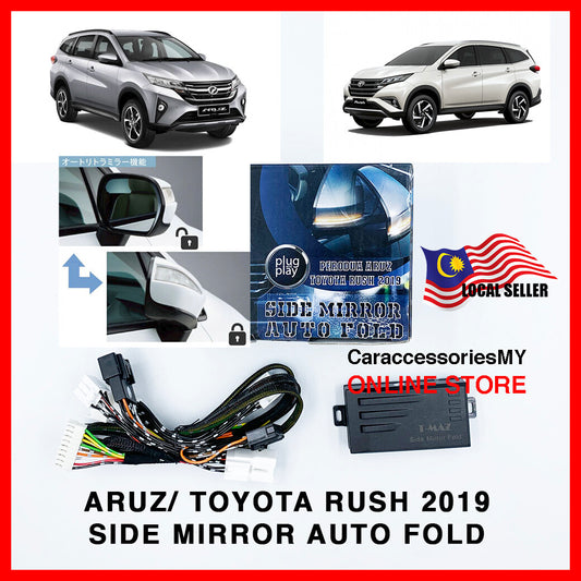 Perodua Aruz / toyota rush T-MAZ Side Mirror Auto Fold (Plug and Play) aruz accessories