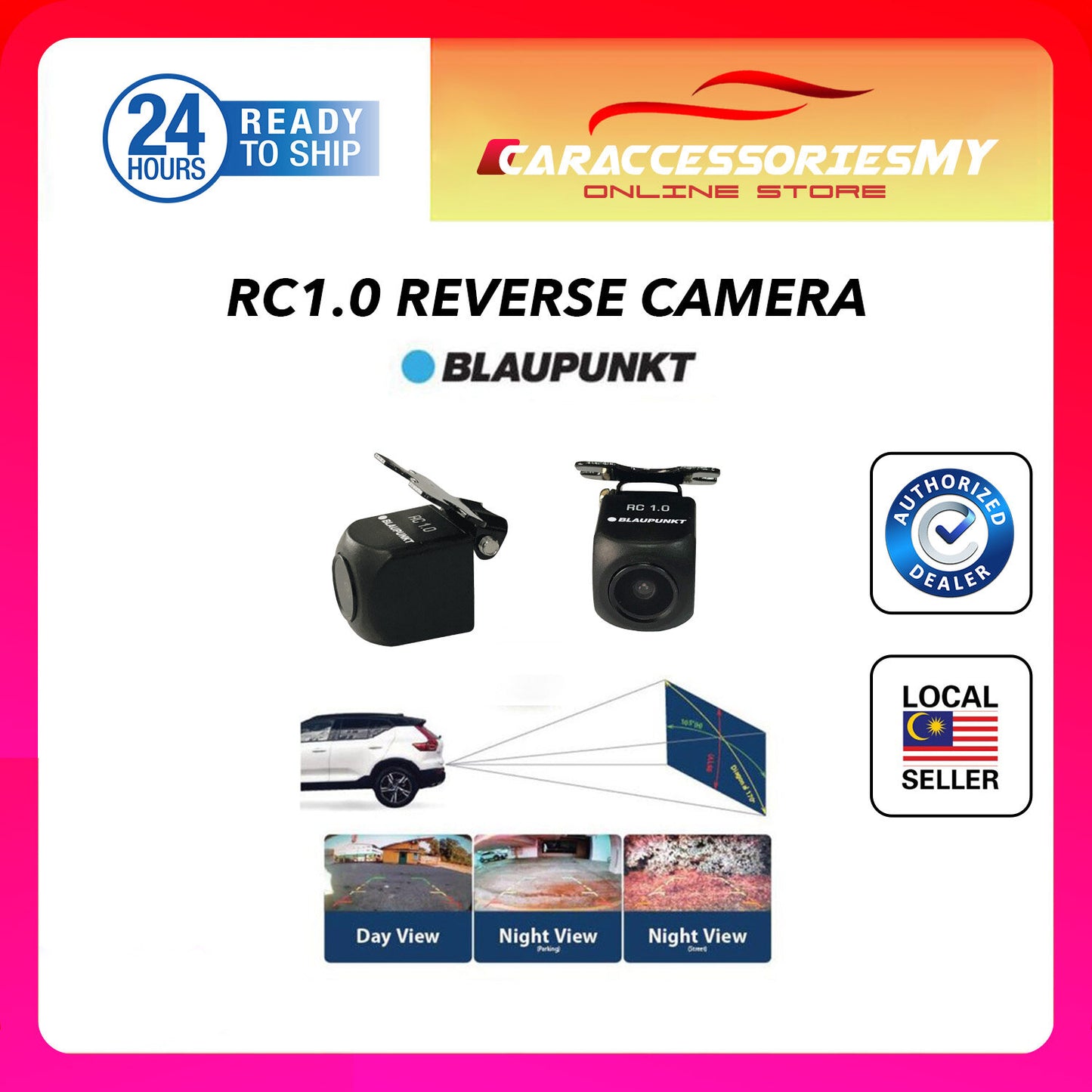 Blaupunkt car reverse camera CMOS 170° UltraWide Viewing Angle Camera - RC 1.0