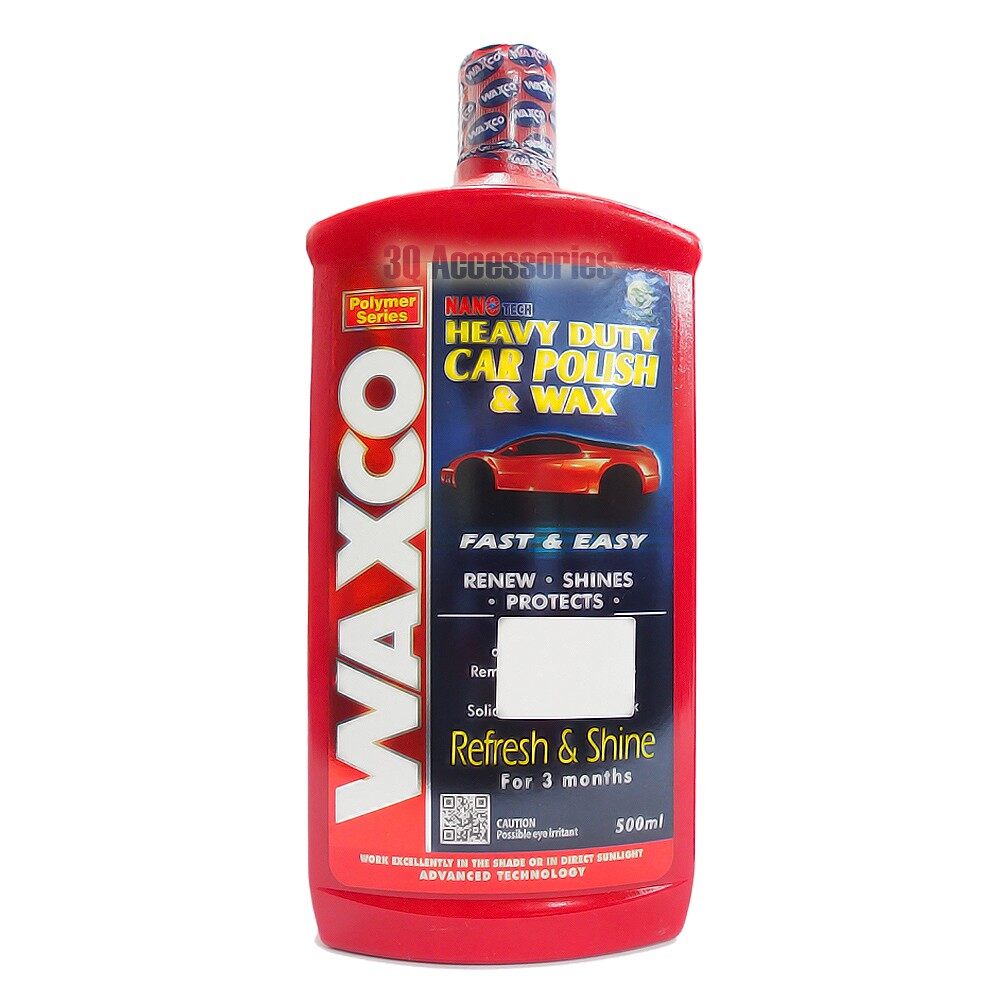 Waxco Heavy Duty Car Polish & Wax (500ml) car care cleaning kit car wax polish 2 in 1