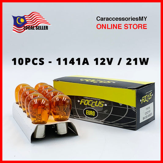 Foccus 1141A 12V21W BA15S AMBER 10pcs automotive light bulb reverse lampu kereta car light replacement