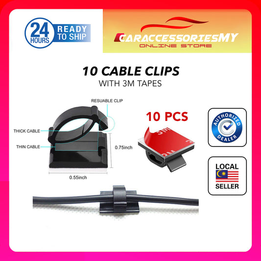 10 PCS Universal Car Dash Camera 3M tape Adhesive Cable Clips Clamps Drop Wire Tie Mount Holder klip wayar