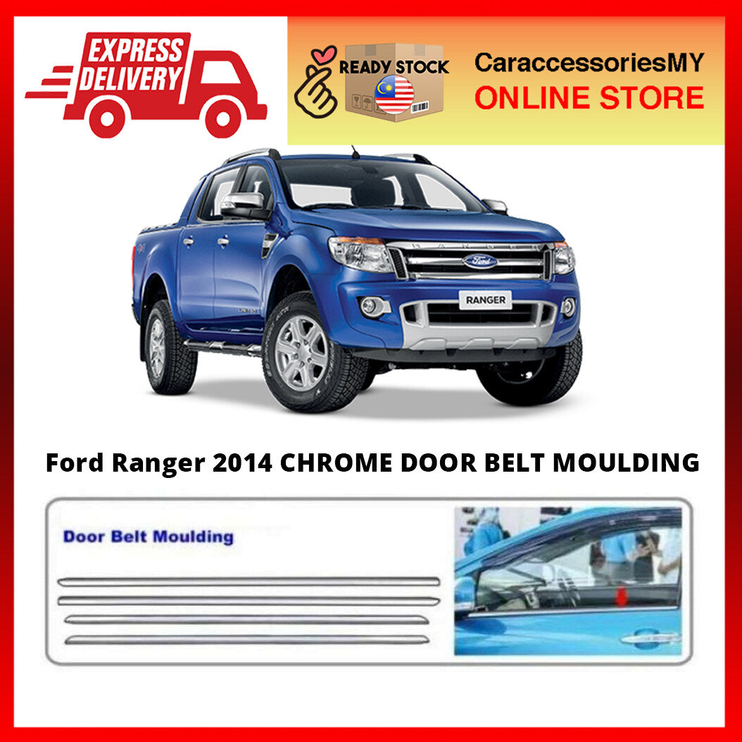 Ford Ranger 2014 T6 T7 Window Trim Chrome Door Belt Moulding 4 pcs ford ranger accessories