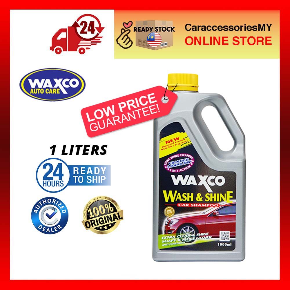 Waxco Car Shampoo Wash & Shine 1000ml car care auto detailing cleaning sabun kereta soap malaysia motor syampu 洗车液