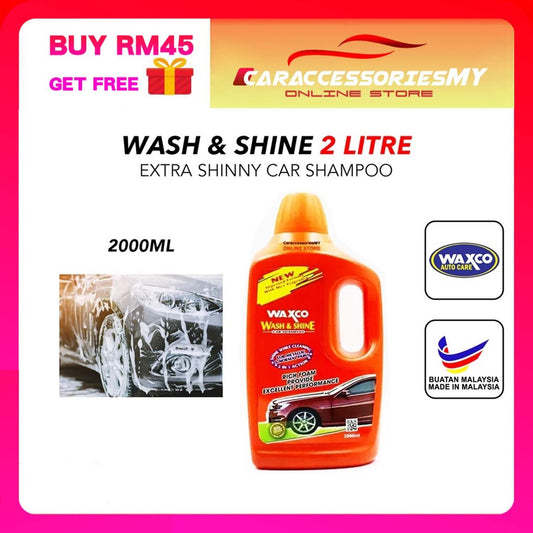 Waxco Wash & Shine Car Shampoo (2L) car care car cleaning cuci kereta sabun syampu 洗车液