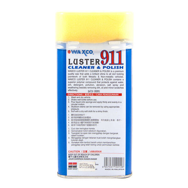 WAXCO Nano Tech Luster 911 Cleaner and Polish (530ml) waxco car care cleaning kit car polish kereta