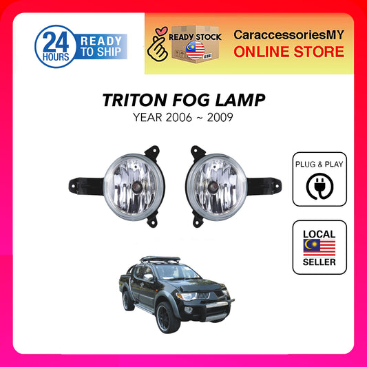 Mitsubishi Triton OEM Fog Lamp 2006~2009 (Made In Taiwan) halogen fog light cover 4x4 truck
