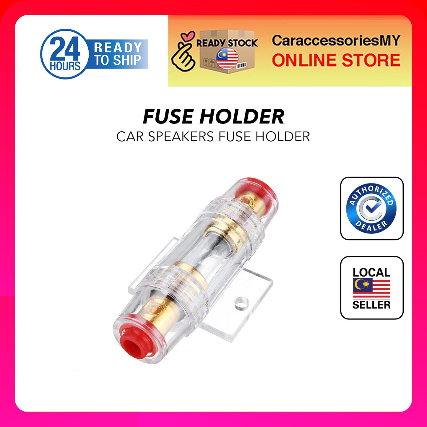 Car Audio In line 4 or 8 Gauge AWG AGU Fuse Holder Box with 60 Amp Fuse car audio fuse kit