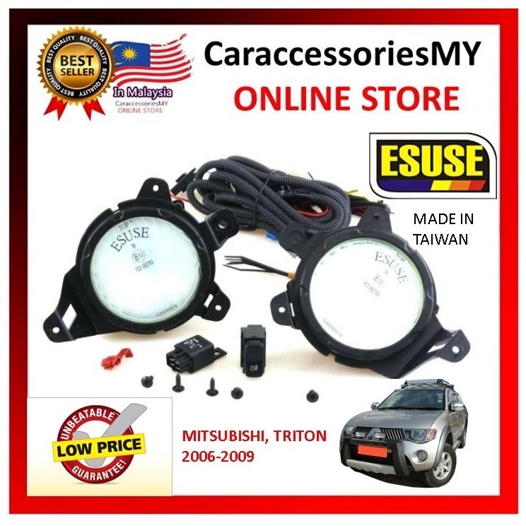 Mitsubishi Triton OEM Fog Lamp 2006~2009 (Made In Taiwan) halogen fog light cover 4x4 truck