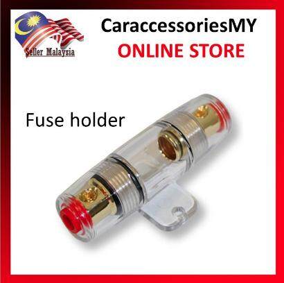 Car Audio In line 4 or 8 Gauge AWG AGU Fuse Holder Box with 60 Amp Fuse car audio fuse kit