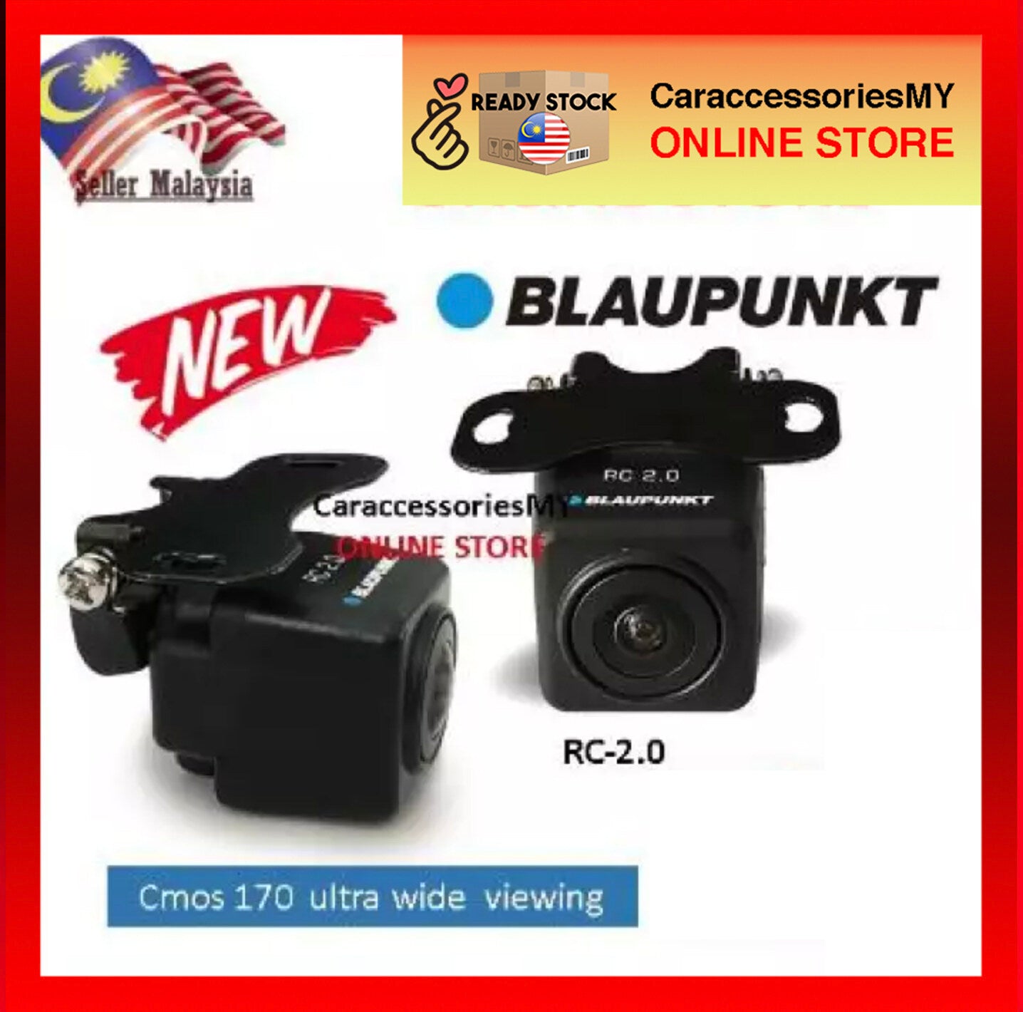 Blaupunkt CMOS 170° UltraWide Viewing Angle Camera - RC 2.0 (free gift) car rear view reverse camera back up full hd AHD camera