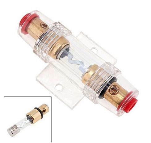 Car Audio In line 4 or 8 Gauge AWG AGU Fuse Holder Box with 60 Amp Fuse car audio fuse kit
