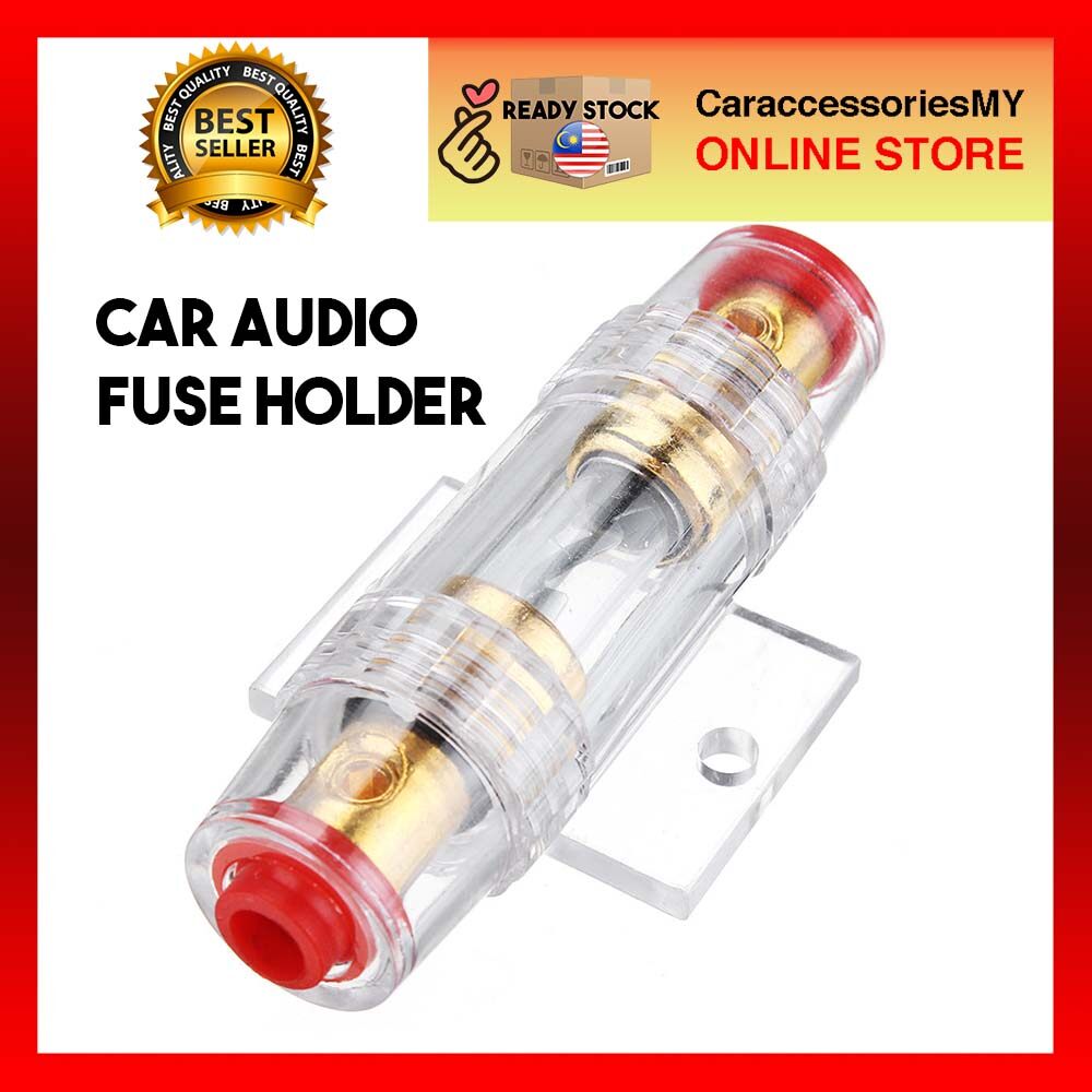 Car Audio In line 4 or 8 Gauge AWG AGU Fuse Holder Box with 60 Amp Fuse car audio fuse kit