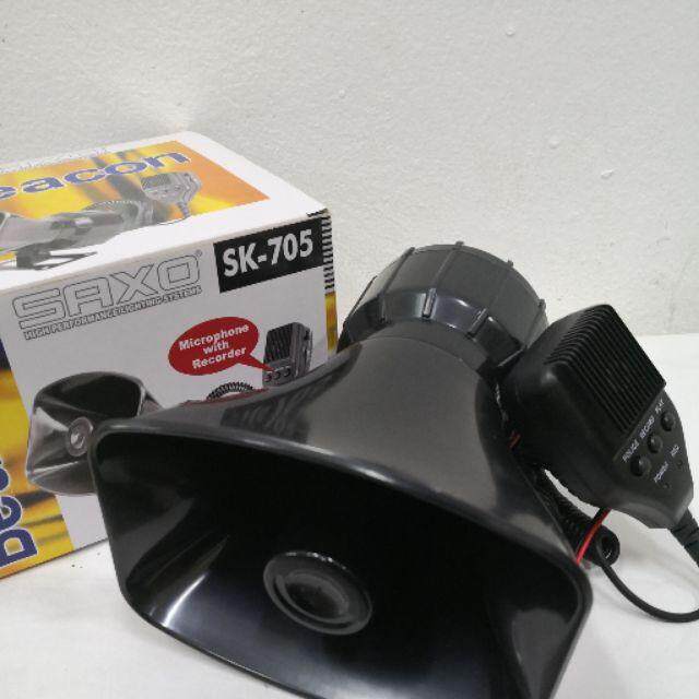SAXO SK-705 high quality beacon talking microphone loud speaker kereta car accessories horn replacement siren horn polis ambulance emergency