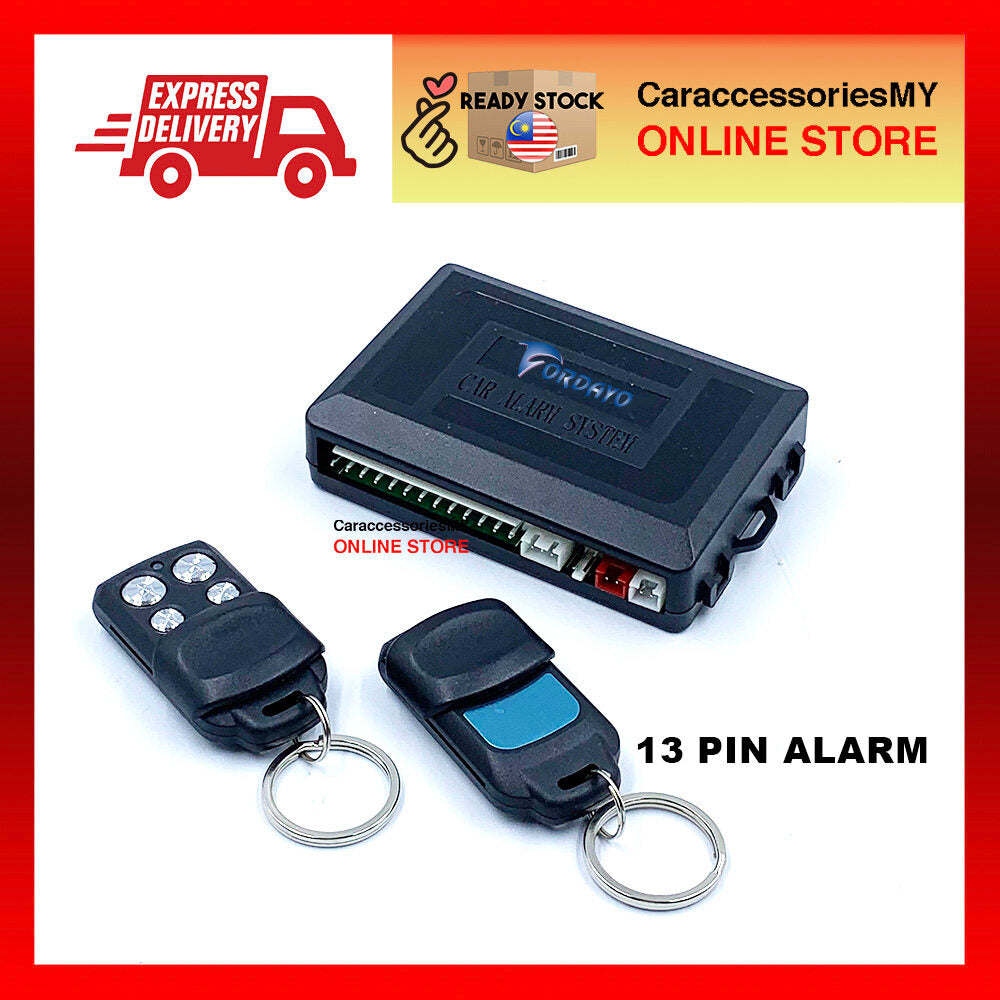 13Pin Universal Car Security Alarm System Fordayo universal car alarm 4118 car parts alarm replacement kunci unlock kereta