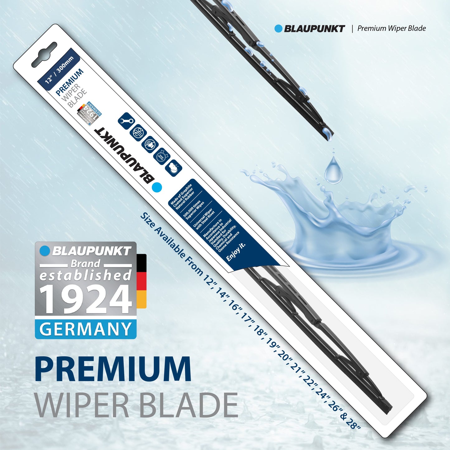 blaupunkt premium wiper blade 17 x 24 alza lancer evo inspira rav4