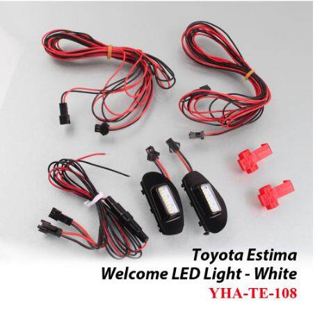 Toyota Estima Welcome LED Light Side mirror Bright White Light 2PCS - White TE-108 acr50 ghost shadow light decoration