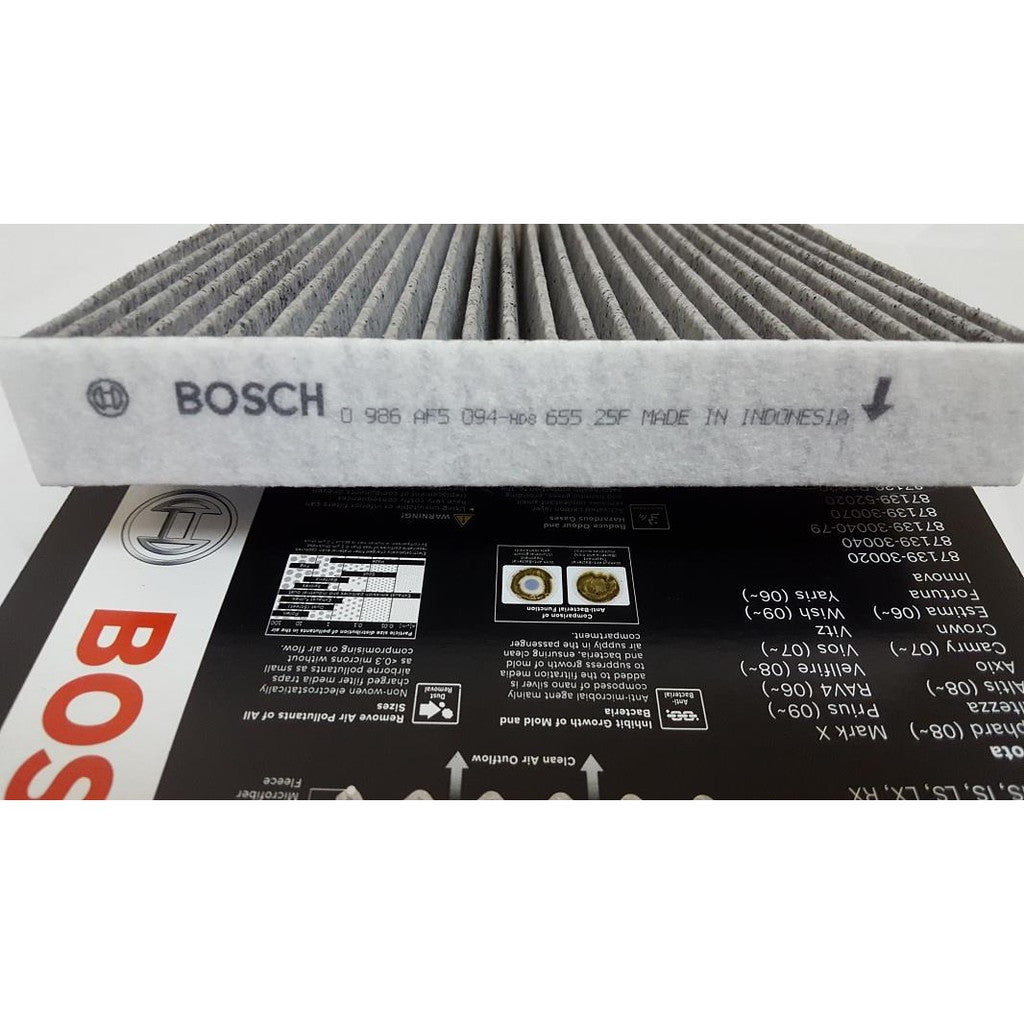 Bosch carbon cabin air filter for myvi 1st gen old 2005 2010 aircond filter aeristo premium at-p08