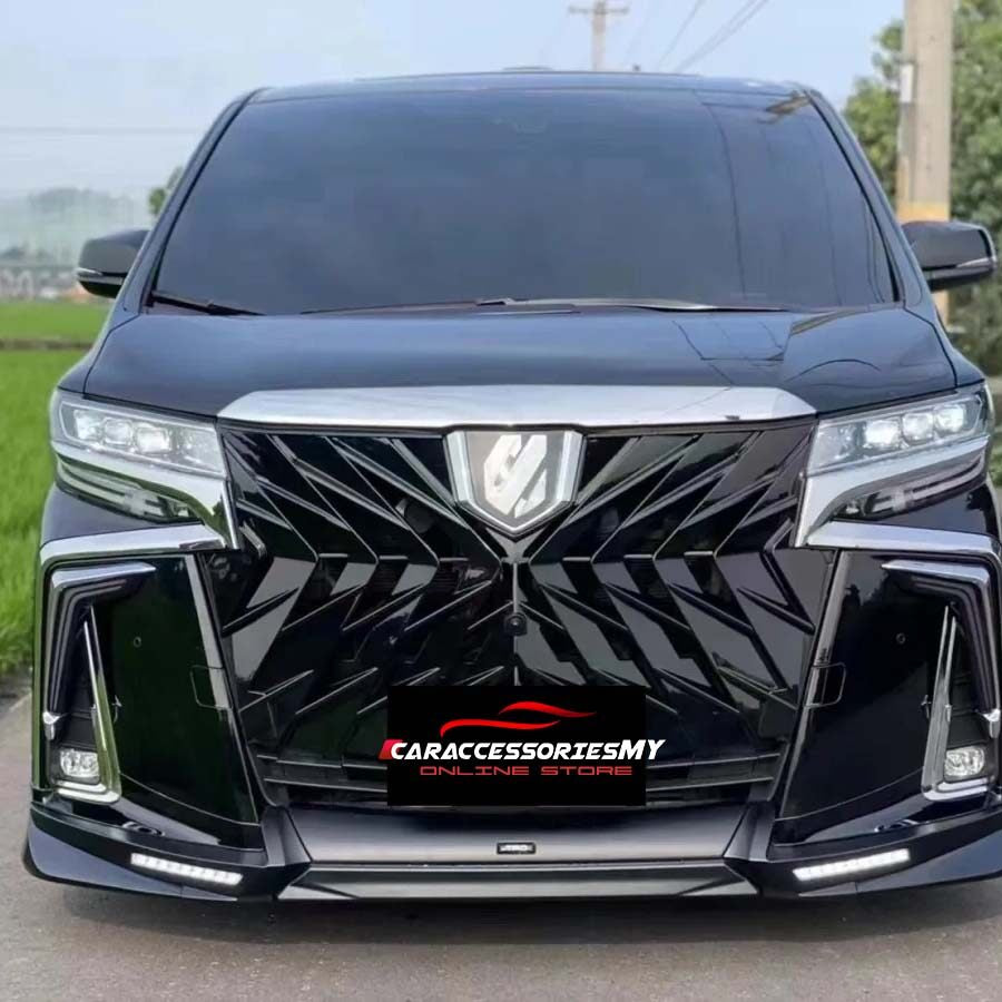 Toyota Alphard AGH30 2018-2020 Facelift WALD Front Grill Grille 魔鬼 Sarung Goemon Type Monster Grill V2