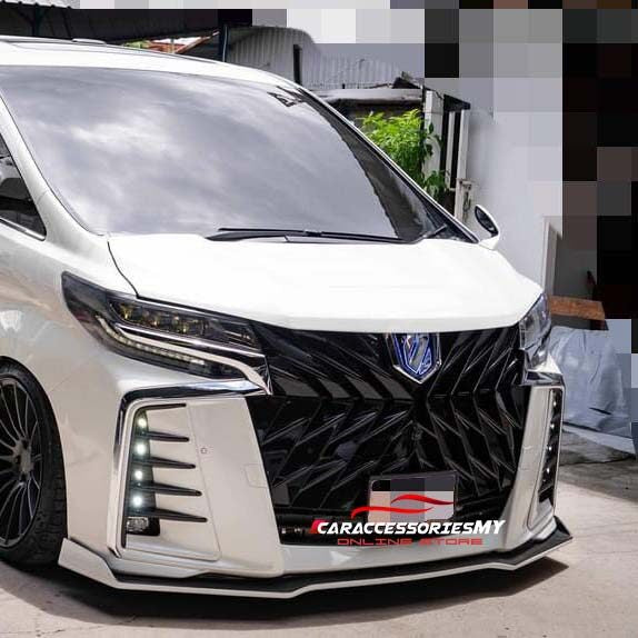 Toyota Alphard AGH30 2018-2020 Facelift WALD Front Grill Grille 魔鬼 Sarung Goemon Type Monster Grill V2