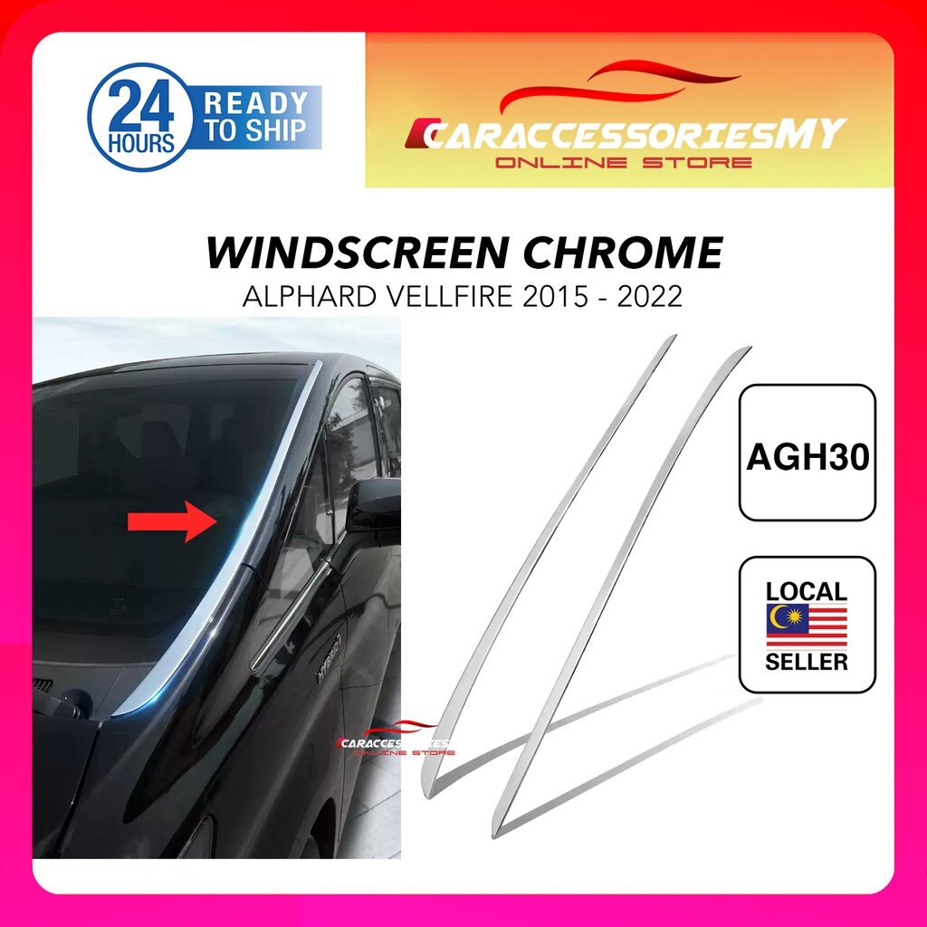 Toyota Alphard Vellfire AGH30 Front Windscreen Chrome Trim YH500