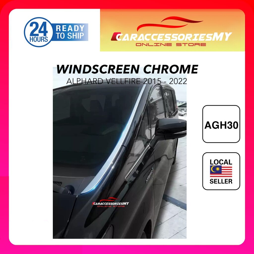 Toyota Alphard Vellfire AGH30 Front Windscreen Chrome Trim YH500