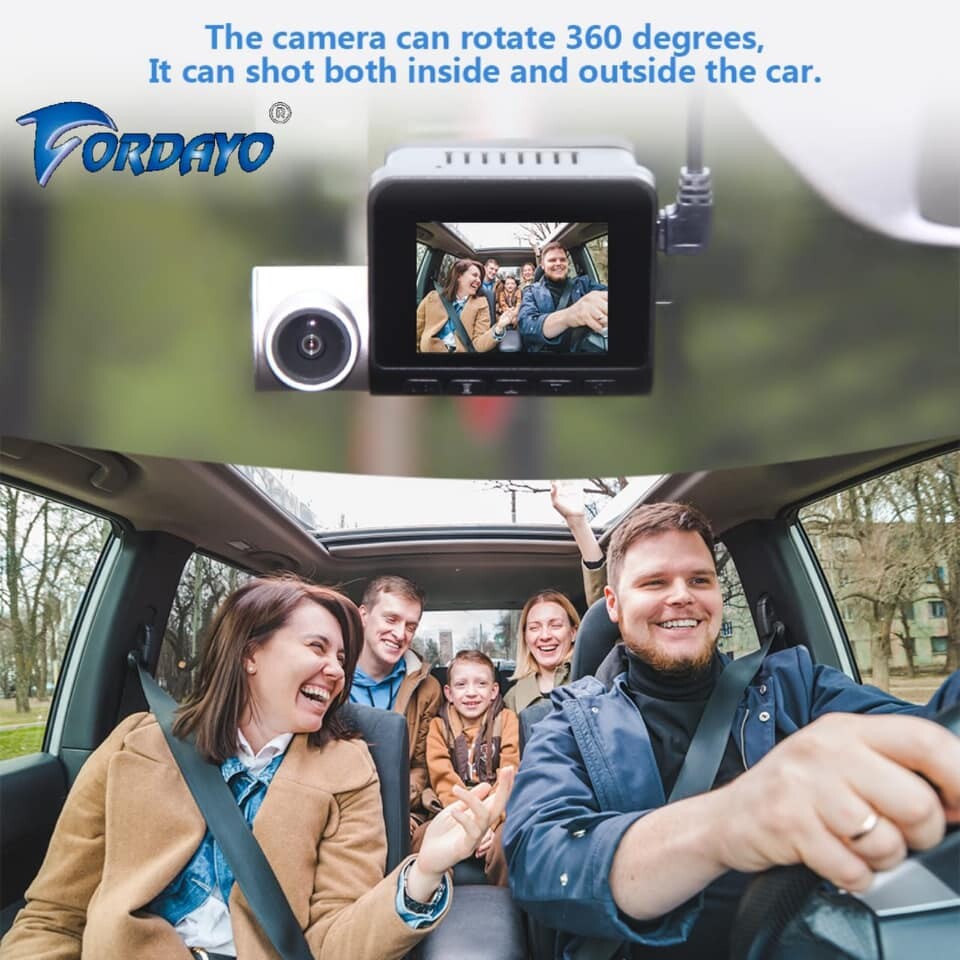 Fordayo 4k dashcam 2ch front back dvr car camrecorder parking camera