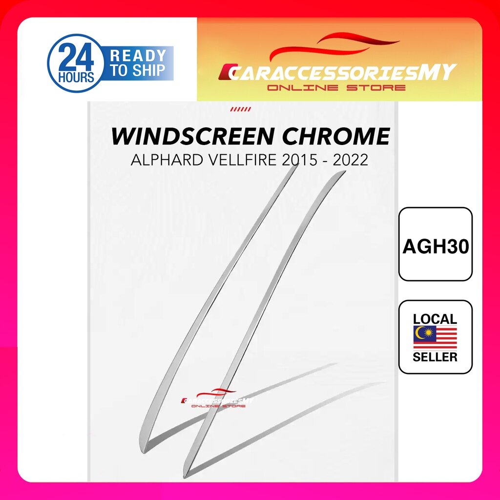 Toyota Alphard Vellfire AGH30 Front Windscreen Chrome Trim YH500