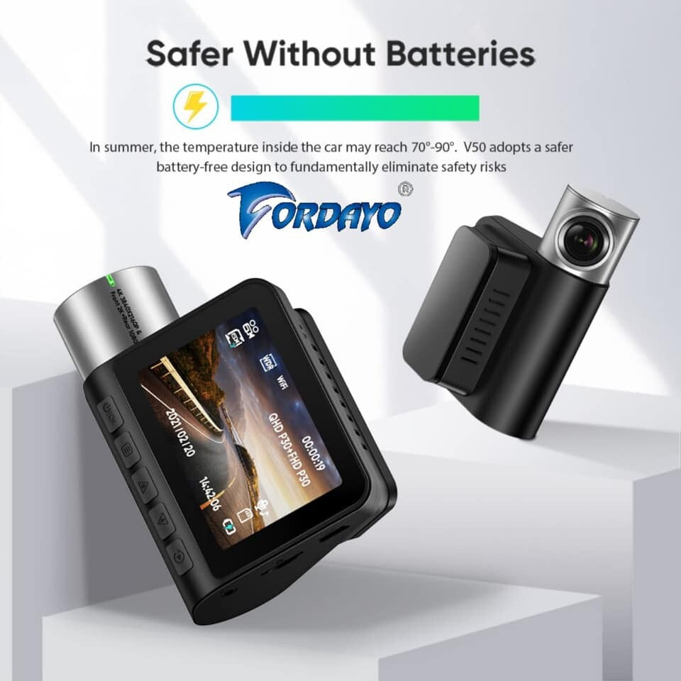 Fordayo 4k dashcam 2ch front back dvr car camrecorder parking camera