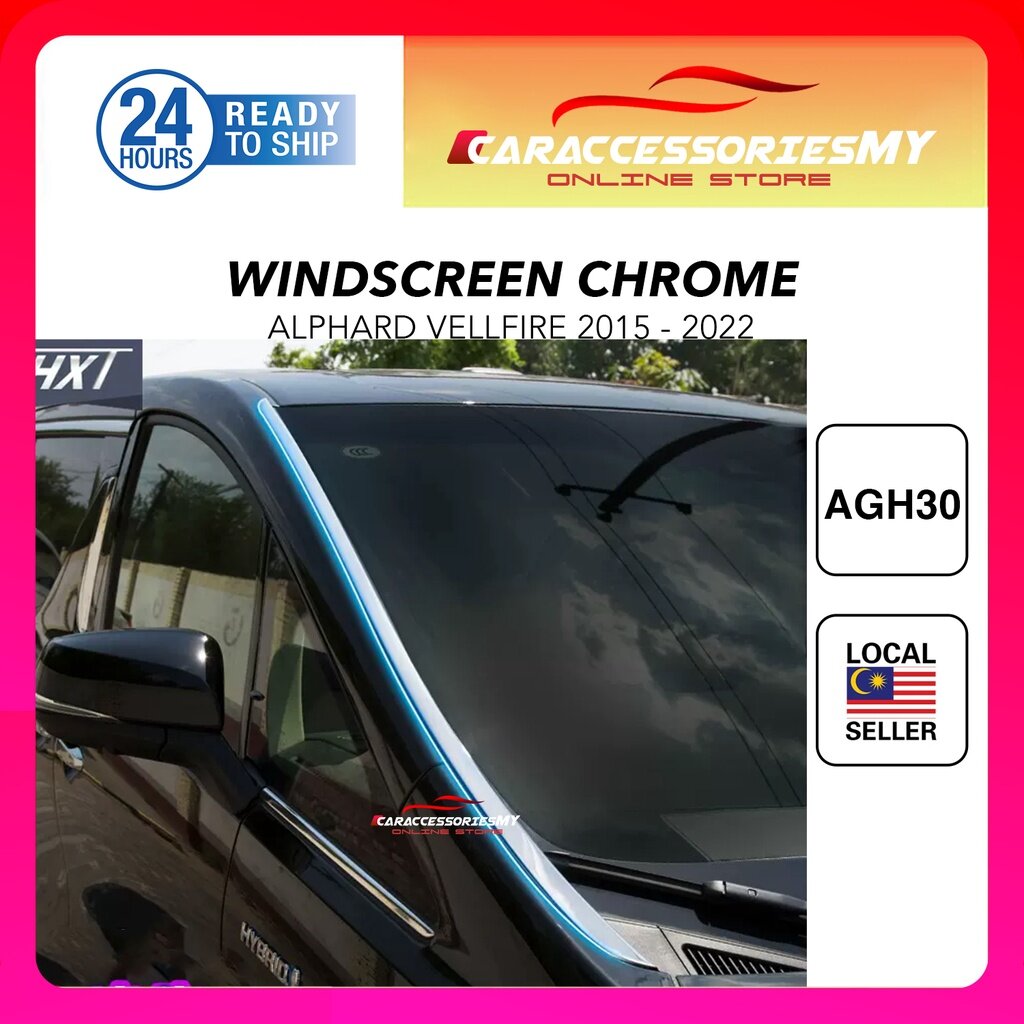 Toyota Alphard Vellfire AGH30 Front Windscreen Chrome Trim YH500