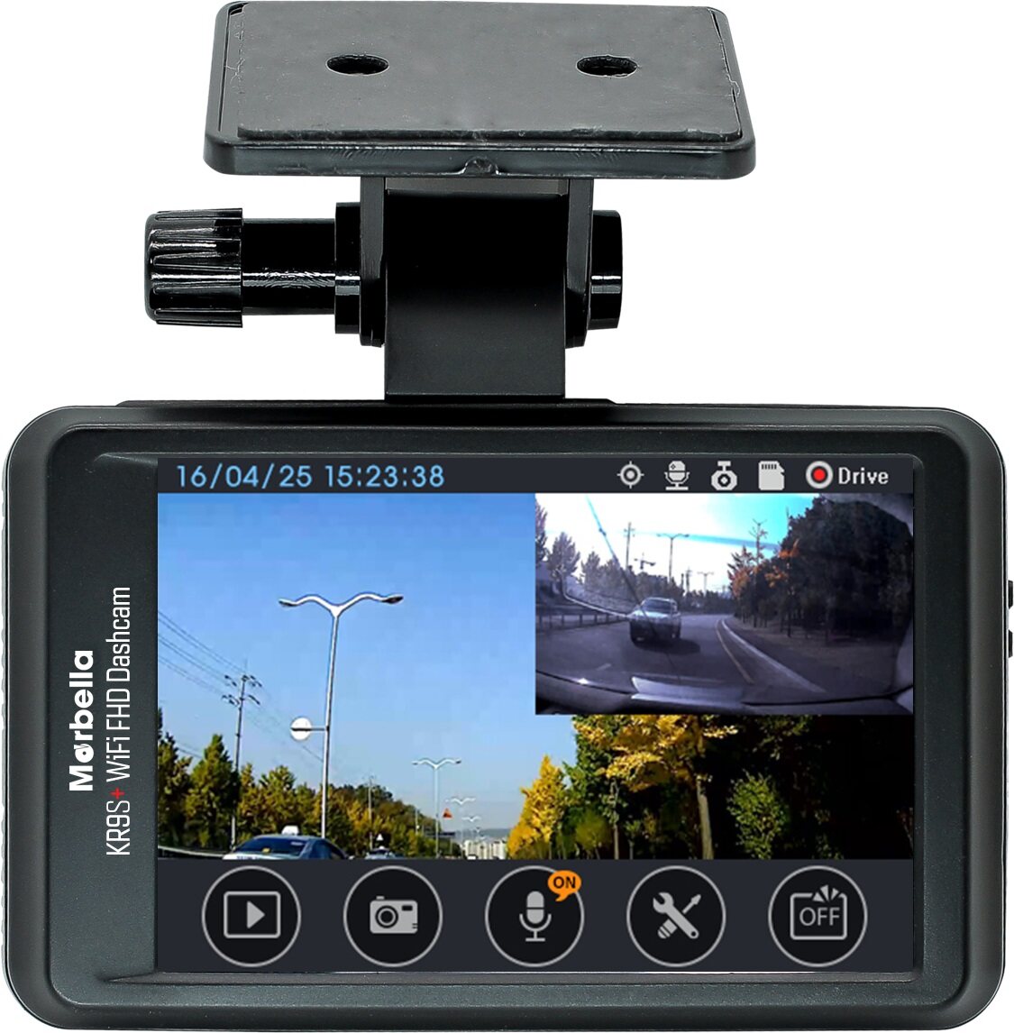 Marbella KR9S+ 2CH FHD 1080P Front Back WIFI Dashcam car dvr parking recorder camera made in korea
