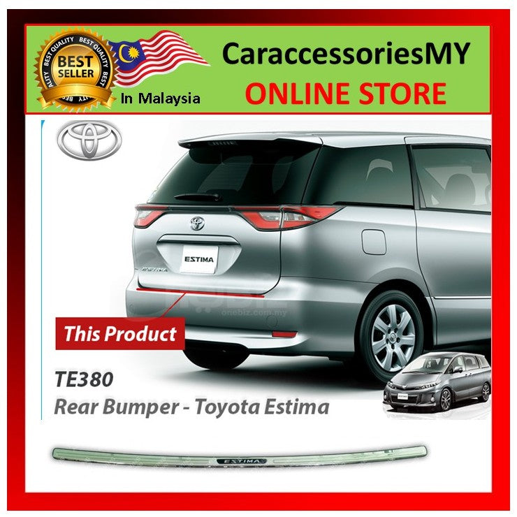 Toyota Estima ACR50 Rear Bumper Chrome Trim rear bumper protection guard 2006 - 2015