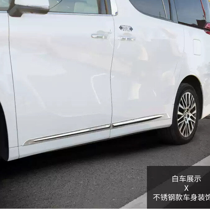 Toyota Alphard Vellfire AGH30 ANH30 2015 Side Door Moulding Panel Lower Garnish Stainless Steel Chrome Trim Body Lining