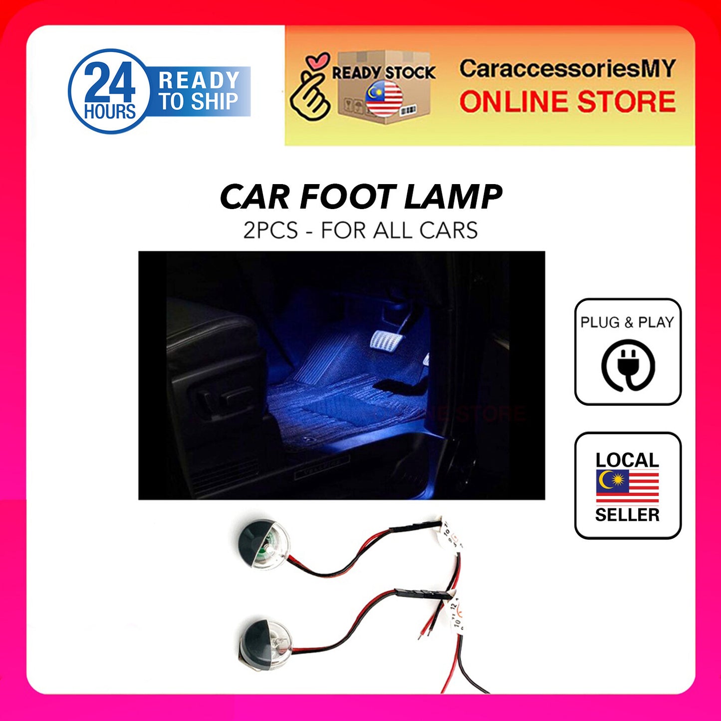 Toyota Alphard Vellfire ANH30 ANH20 Inner Foot Lamp Driver Passenger Room Light Car Foot Light Lampu Kaki Kereta