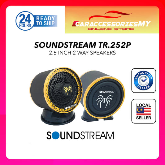 Soundstream Troupe Collection TR.252P 2.5" 2-Way Full Range Car Speakers Tweeter with Bass
