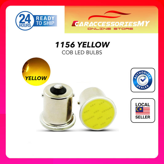 2Pcs 1156 Cob Led Rear Turn Signal Light Bulb Yellow 12V 2W Ba15S Signal Light Bulb Brake Light Backup Rear