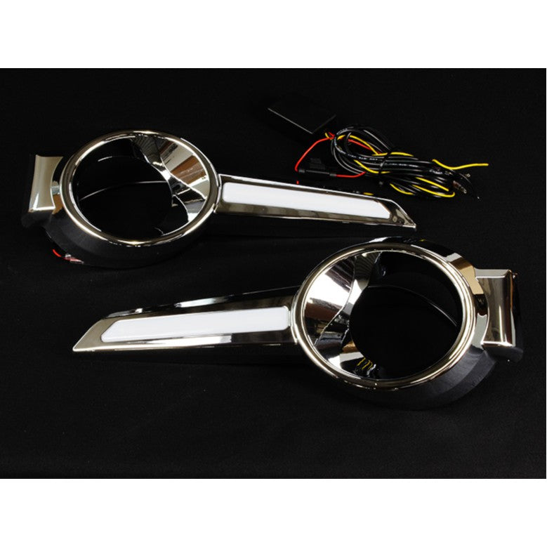 Toyota Alphard ANH30 2015-2018 GS (Aero Bumper Suspension) Fog Lamp Cover Chrome DRL LED Running Day Light