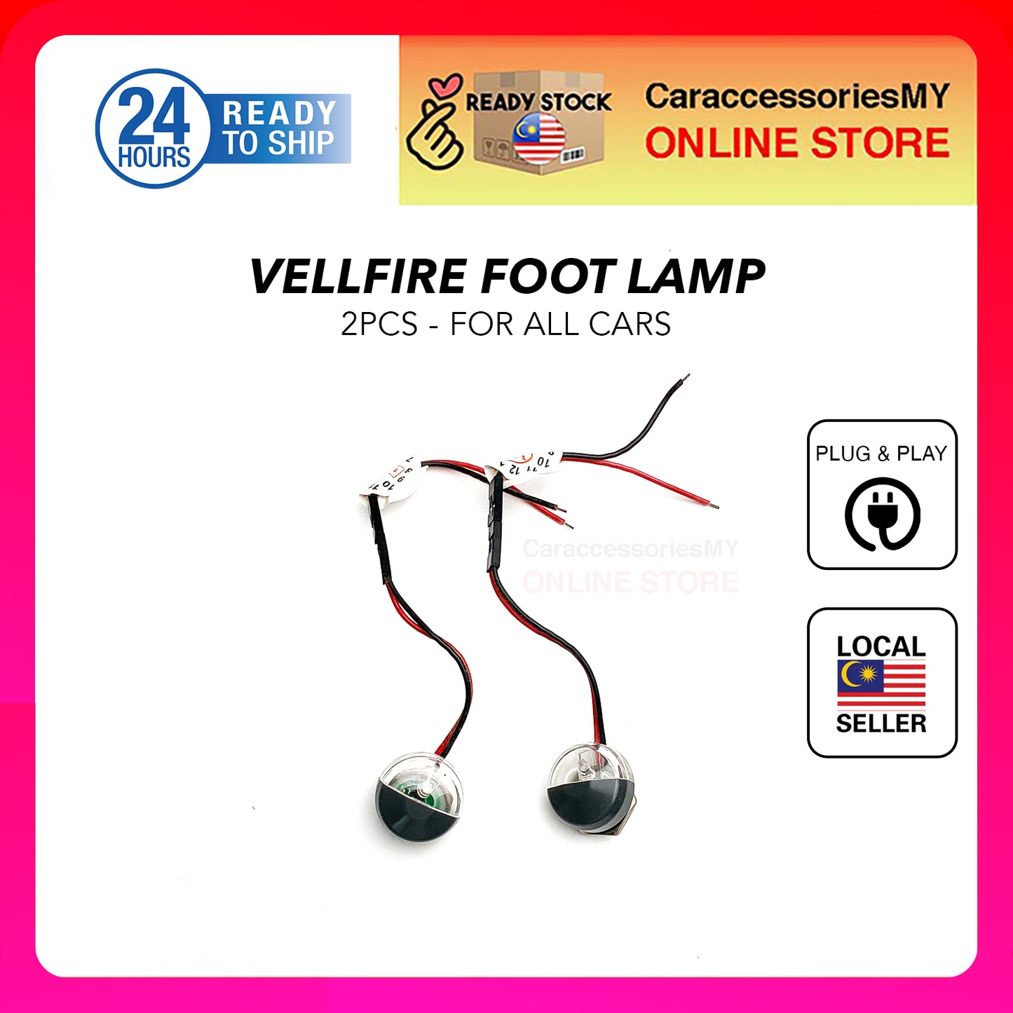 Toyota Alphard Vellfire ANH30 ANH20 Inner Foot Lamp Driver Passenger Room Light Car Foot Light Lampu Kaki Kereta