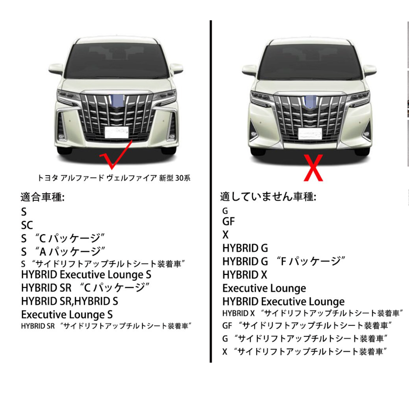 Toyota Alphard 2018-2020 ANH30 AGH30 Front Lower Bumper Edge Corner Guard Protector Chrome Trim Lining