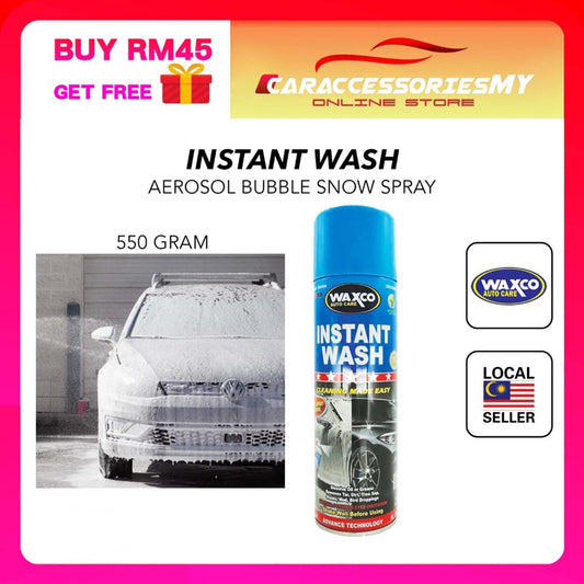 waxco instant wash car wash form spray aerosol bubble easy clean sabun cuci kereta 懒人洗车器