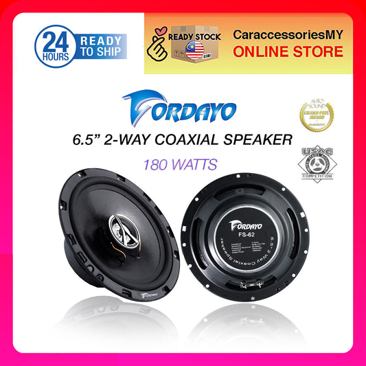 Fordayo 6.5 inch 2 way coaxial speaker car audio speakers speker kereta tweeter woofer bass 汽车喇叭音响 front & rear door universal