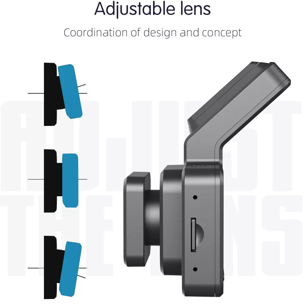 Fordayo Dashcam 2K dual lens front Night Vision Built-in GPS WiFi App Control WDR G-sensor Loop Recording 24H